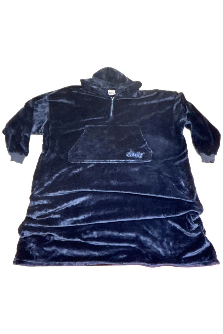 The Comfy Dream Women's Lite Quarter-Zip Wearable Blanket Navy - Regular